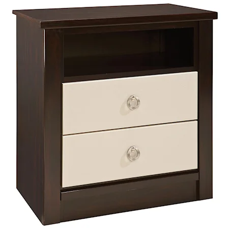 2 Drawer TV Chest with Open Media Compartment